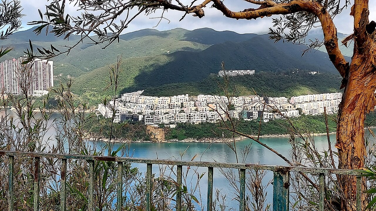 Slope failures above the coast at Hong Kong's Redhill Peninsula after extreme rainfall.
